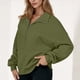 thumbnail image 5 of HongQid Women's Half Zip Sweatshirts Fleece Stand Collar Long Sleeve Oversized Pullovers with Pockets, 5 of 5