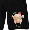 thumbnail image 2 of Friends TV The One With The Turkey Men's Black Sleep Pajama Shorts-Large, 2 of 7