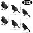 thumbnail image 4 of 6 Packs Halloween Black Crows, Handmade Realistic Crow for Yard Tree Garden Patio Indoor Outdoor Halloween Decorations, 4 of 8