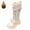 C-Beige402, variant on DHFJKG Girls Knee High Boots Fuzzy Lining Insulated Lace Up Side Zipper Boots Little Big Kids Trendy Shoes