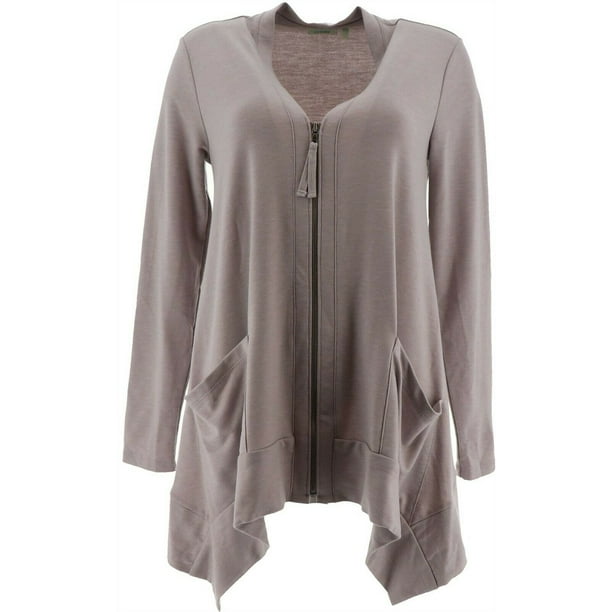 LOGO by Lori Goldstein LOGO Lounge Lori Goldstein Zip Cardigan