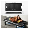 thumbnail image 5 of Cast Iron BBQ Grill Griddle Reversible Pan - 14x8.5/20x10 inch - Stove Top Grill Pan for Gas, Electric & Induction - Black, 5 of 6