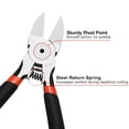 thumbnail image 5 of EXLEAF 6 Inches Wire Cutters Heavy Duty Snips Flush Cut Side Cutters Pliers Metal Cutting Tool for Crafting,Floral,Artificial Flowers,Chicken Wire,Electrical,1 Pack, 5 of 6