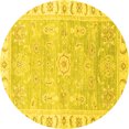 thumbnail image 1 of Ahgly Company Indoor Round Oriental Yellow Traditional Area Rugs, 3' Round, 1 of 4