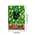 thumbnail image 4 of Amhnf Black Cat And Clover Welcome Garden Flag For Home Outdoor Garden Yard Decor 12x18 inch, 4 of 5