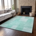 thumbnail image 6 of Addison Rugs Mayfield Washable Transitional Striped Teal Rectangle Rug, 3' x 5', 6 of 6
