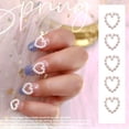thumbnail image 5 of 10pcs Beauty Elegant Heart shape DIY Sticker 3D White Pearl Manicure Accessories Nail Rhinestones, 5 of 8