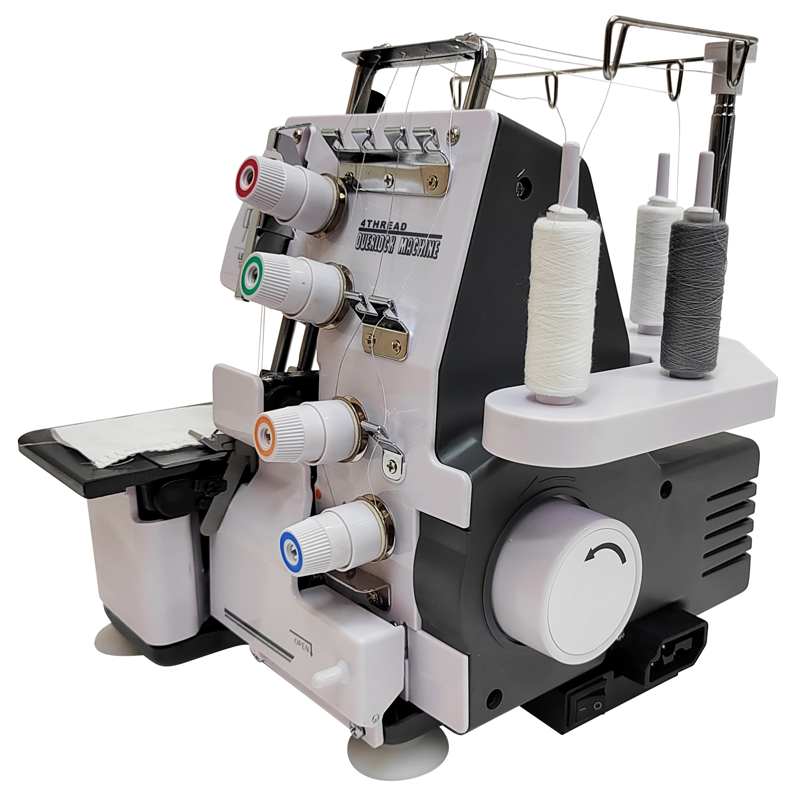 4 Thread Overlock Machine Sewing Machine Serger 110V 1200 stitches/minute Twin-needle for Hemming Seaming Edging