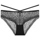 thumbnail image 2 of Black Women Lace Underwear Briefs Romantic Atmosphere Triangle Panties 1Set, 2 of 3