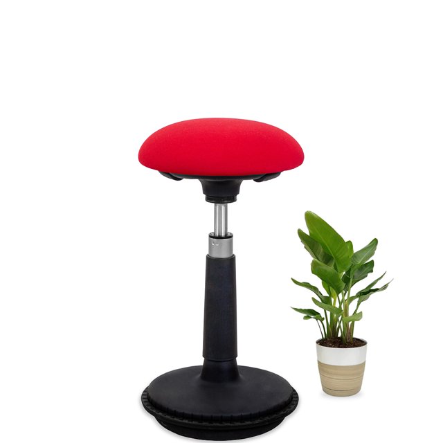 EFFYDESK BohdiStool - Best Ergonomic Office Stool Chair for Standing Desk (Red)