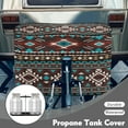 thumbnail image 3 of Yuyamidu Aztec Tribal Gemoetric Propane Tank Cover Dual 40LB Camper Propane Tank Cover Table for RV Trailer Easy to Install Trailer Travel Accessories, 3 of 8