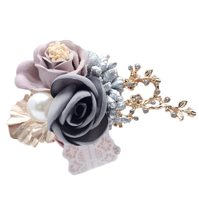 Boda Dama de honor Muñeca Flor falsa Flor de mano artificial Pulsera floral Pulsera de mujer Scienceny JJ25182-03