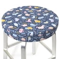 thumbnail image 3 of Bingfone Cute Baby Animals Padded Round Bar Stool Cover Cushion with Elastic Fabric Round Chair Seat - Cute Baby Animals, 3 of 7