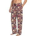 thumbnail image 6 of Sikiie Skull rock record artist Mens Pajama Pants Sleep & Lounge Pants, PJ Bottoms With elastic waistb and Pockets Medium, 6 of 6