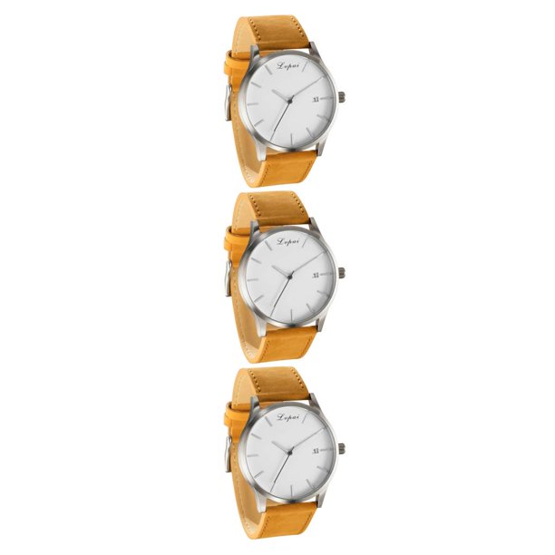Minnieouse Reloj de cuarzo de PU de forma redonda para hombre, reloj de de aleación con placa de esfera, reloj de pulsera, regalo de Type1 NO1