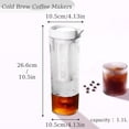 thumbnail image 2 of Yazoeia Cold Brew Coffee Maker, PP Coffee Cups with Removable Nylon Filter Screen & Handle, 1100ML Iced Coffee Maker & Tea Brewer Gift - White CJC912-167739, 2 of 7