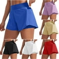 thumbnail image 5 of Dvprdro Women's Running Shorts Split Side Liner Compression Shorts White Sizes L, 5 of 5