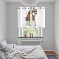 thumbnail image 6 of 2 Panels Kitchen Tier Curtains 39 Inch Length, Funny Giraffes Grommets Window Treatment Curtain, Cute Art Fun Lovely Animals on Toilets Thermal Curtains Drapes for Living Room/Bathroom, 6 of 9