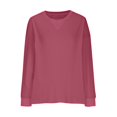 thumbnail image 4 of CaComMARK PI Women's Waffle Top Clearance Long Sleeve Round Neck Loose T-Shirt Fashion Casual Pullover Red 6(M), 4 of 6