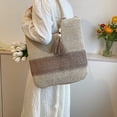 thumbnail image 5 of Jiibva Straw Beach Bag Woven Tote Bag with Tassels Large Shoulder Bag for Women Straw Handbags Rattan Boho Bag, 5 of 7