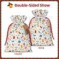 thumbnail image 2 of Naloa Fast Food 2 Drawstring Christmas Bags, 3D Xmas Gift Bags, Christmas Wrapping Bags, Xmas Goodie Bags, Treat Pouch Bags, Party Favor Bags-Small, 2 of 9