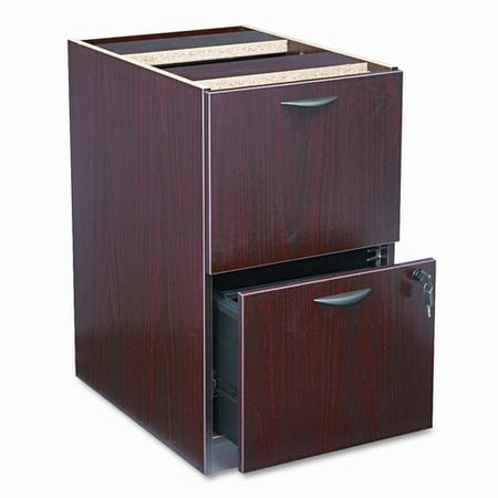 Basyx Mahogany File Cabinet - Basyx by HON 27.75'' H x 15.63'' W Desk File Pedestal