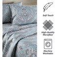 thumbnail image 4 of SHILIU-Southshore Fine Linens - Collection Pure Melody Ensemble de Draps 3 Pcs, Simple, Aqua, 4 of 4