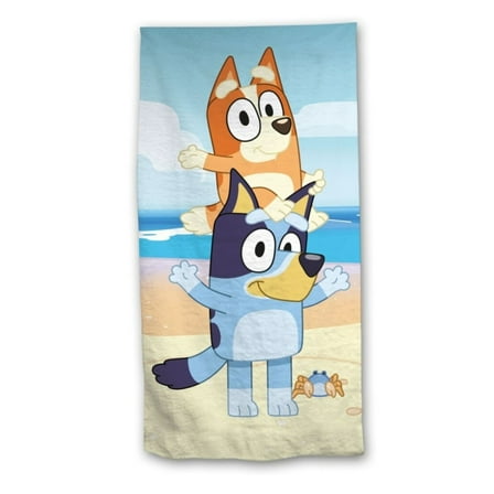 Bluey and Bingo On The Beach Microfiber Beach Towel