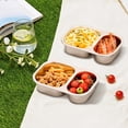 thumbnail image 3 of Stainless Steel Snack Containers with Lids, 2 Compartment Condiment Box, 800ML Divided Snack Food Storage, Reusable Food Storage Container, Lunch Box for Office Work Travel Picnic, 3 of 7