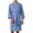 Misty Blue, variant on Long Waffle Kimono Spa Robe for Men Soft Summer Mens Bathrobe Lightweight Bath Robe with Pockets One Size Fits White S