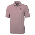 thumbnail image 2 of Men's Cutter & Buck  Maroon Minnesota Golden Gophers Vault DryTec Virtue Eco Pique Stripe Recycled Polo, 2 of 3