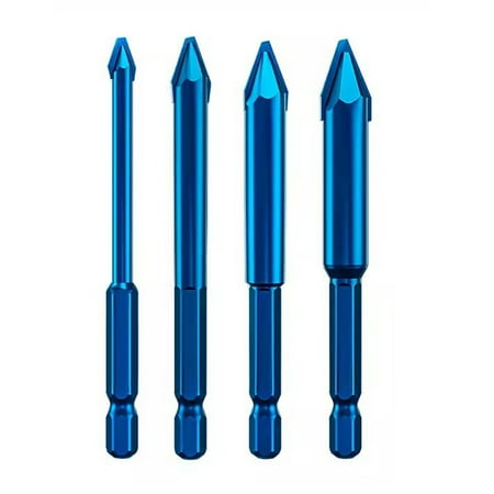 

4Pcs Upgraded High Hardness Eccentric Twist Drill Bits Rustproof Corrosion Resistant Oblique Head Multifunction Drill Bit Set