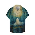 thumbnail image 2 of VBTAPA Big and Tall Button Down Shirts for Men Halloween Ghost Printed Short Sleeve Hawaiian Shirt Novelty Holiday Party Blouses Todays Daily Deals Green XXXL, 2 of 5