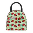 thumbnail image 1 of Balery Red Ladybugs And Leaf Bolsa de Almuerzo para Mujeres, Caja de Almuerzo, Bolsa de Almuerzo Pequeña Impermeable, Tote de Almuerzo Reutilizable con Gran Capacidad, 1 of 6