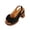 Black, variant on Women Block Heel Sandals Bow Peep Toe Slingback Adjustable Buckle Strap Casual Summer High Heel Shoes