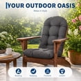 thumbnail image 6 of Garvee 48.4x19.7x4 in High Back Thick Adirondack Cushion Set of 2 with Ties, Water-Resistant, Gray, 6 of 8