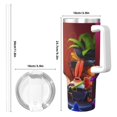 thumbnail image 4 of Pofeuu SpongeBob SquarePants Print Stainless Steel 40OZ Ice Bully Cup With Handle And Straw For Beach/Travel, 4 of 8