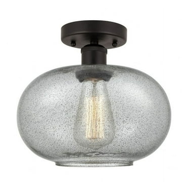 Innovations Lighting  Edison Gorham - 1 Light 10" Semi-Flush Mount Charcoal/Oil Rubbed Bronze