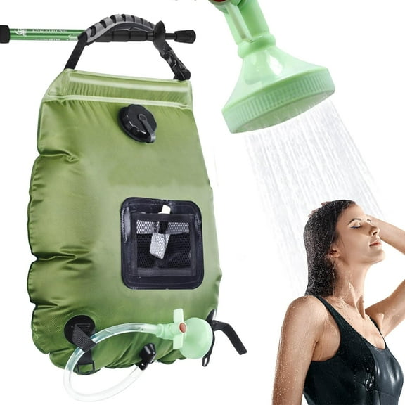 Portable Shower Bag 20L/5Gal ,Solar Heating Camping Shower Bag,Camping Shower Removable Hose&On-Off Switchable Shower Head,Compact Shower for Camping Hiking, Traveling