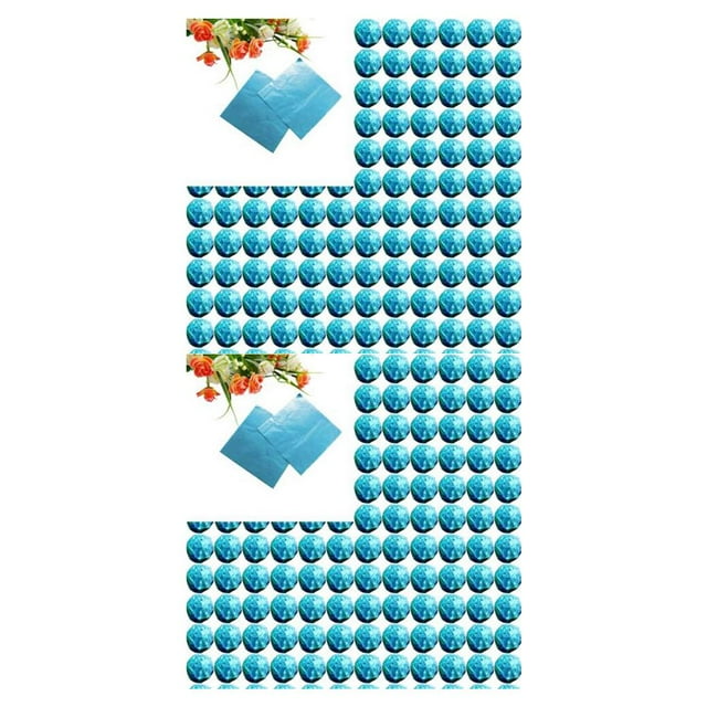 QualitChoice 100 Square Aluminum Foil Wrappers for Chocolate Sweets Candy Confectionery sky blue 2Set