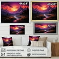 thumbnail image 4 of Designart "Purple Mountains With An Orange Sunset" Abstract Landscape Canvas Art Print, 4 of 7
