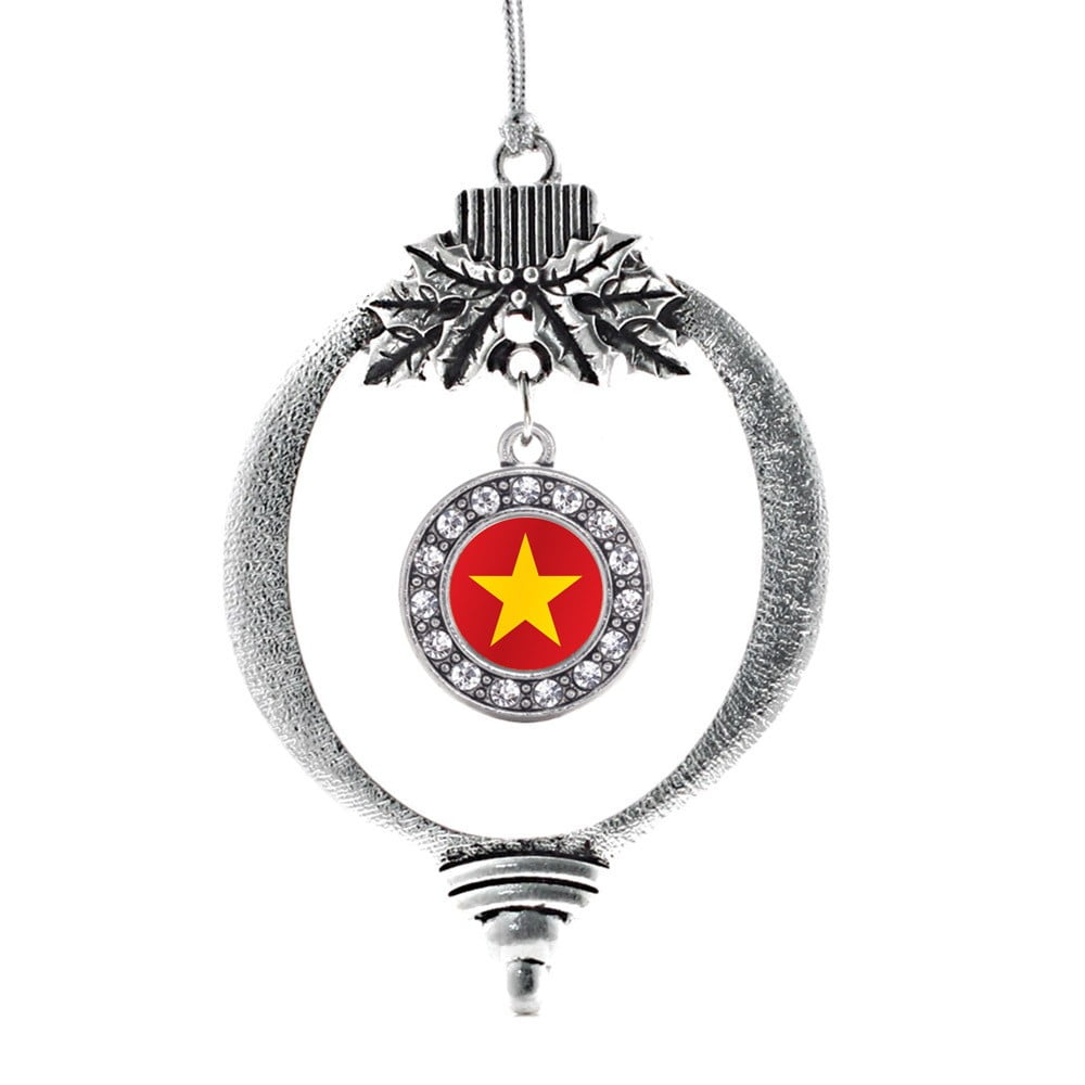 Vietnam Flag Circle Holiday Ornament