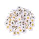 thumbnail image 1 of 100 cabezas de flores artificiales de gerbera para bodas y fiestas (blancas), 1 of 5