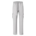 thumbnail image 3 of Cargo Pants for Men Casual Elastic Waist Athletic Gym Pants Active Fit Outdoor Workout Pants, 3 of 6