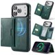 thumbnail image 1 of Case For IPhone 17 Pro Funda Protectora RFID de 6,3" con Ranuras para 7 Tarjetas Magsafe, Soporte 2 en 1, Funda Protectora de Cuero Desmontable a Prueba de Golpes, Verde, For IPhone 17 Pro, 1 of 7