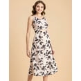 thumbnail image 3 of Moomaya Womens Printed Dress, Spaghetti Strap Cyte Midi Dress, 3 of 9