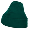 thumbnail image 2 of Santa Claus Head Embroidered Long Knitted Beanie - Dk Green OSFM, 2 of 5