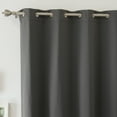 thumbnail image 2 of Quality Home Wide Basic Bronze Grommet Blackout Curtain - Dk.Grey - 100"W X 84"L (Single Panel), 2 of 3
