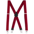 thumbnail image 1 of Buyless Fashion Textured Suspenders for Men - 48" Adjustable Straps 1 1/4" - X Back with Metal Clips, 1 of 7