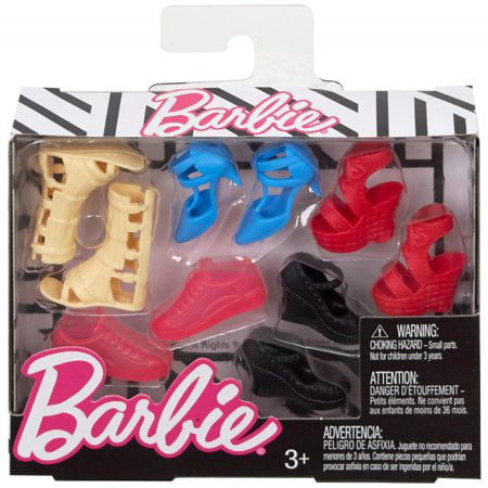 Barbie Shoe Pack with 5-Pairs Included 